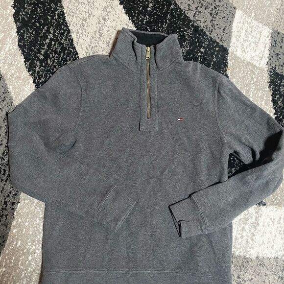 Tommy Hilfiger Mens Size  Small 1/4 Zip High Collar Pullover Sweater - Picture 1 of 4